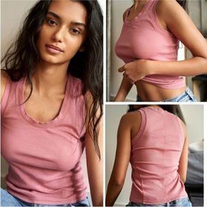 NWT Free People U Neck Tank in Oh Bloom